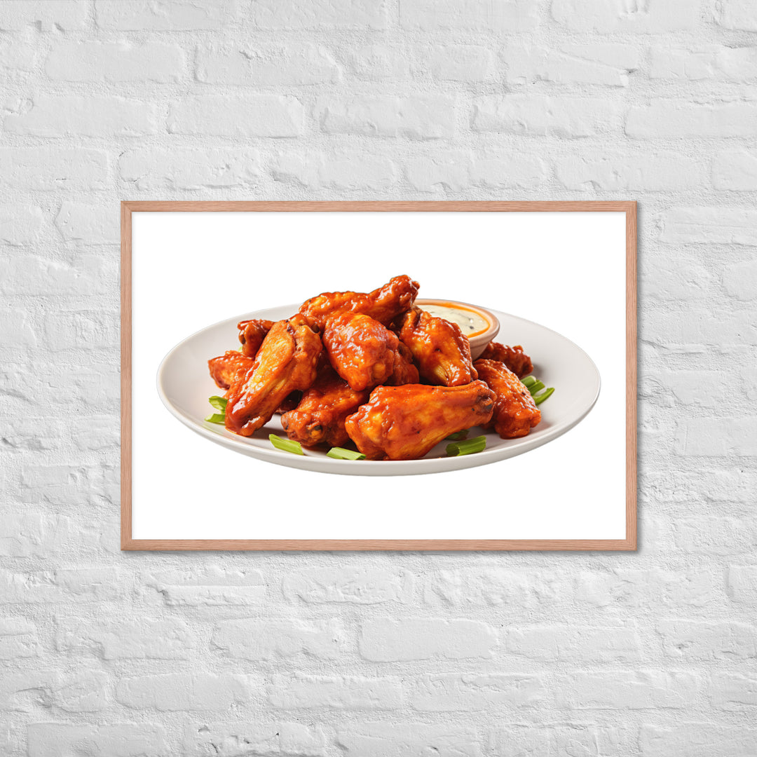 Spicy Buffalo Wings Framed poster 🤤 from Yumify.AI