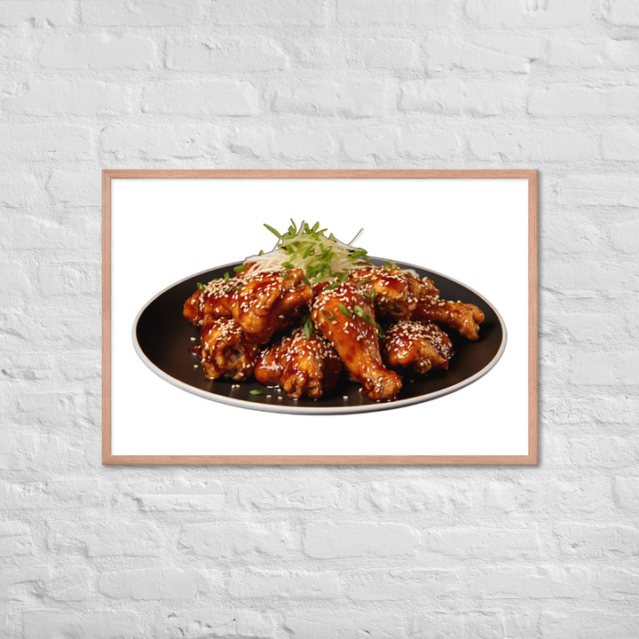 Korean Fried Chicken Delight Framed poster 🤤 from Yumify.AI