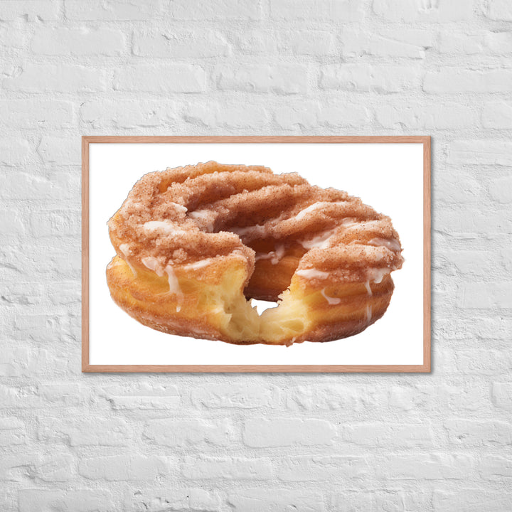 Cinnamon Sugar Donut Twist Framed poster 🤤 from Yumify.AI