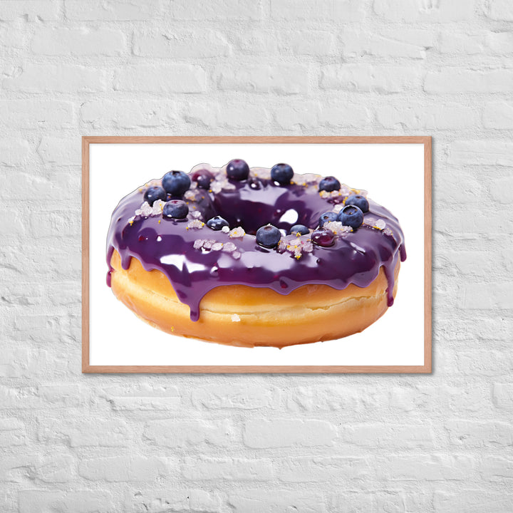 Blueberry Filled Donut Framed poster 🤤 from Yumify.AI