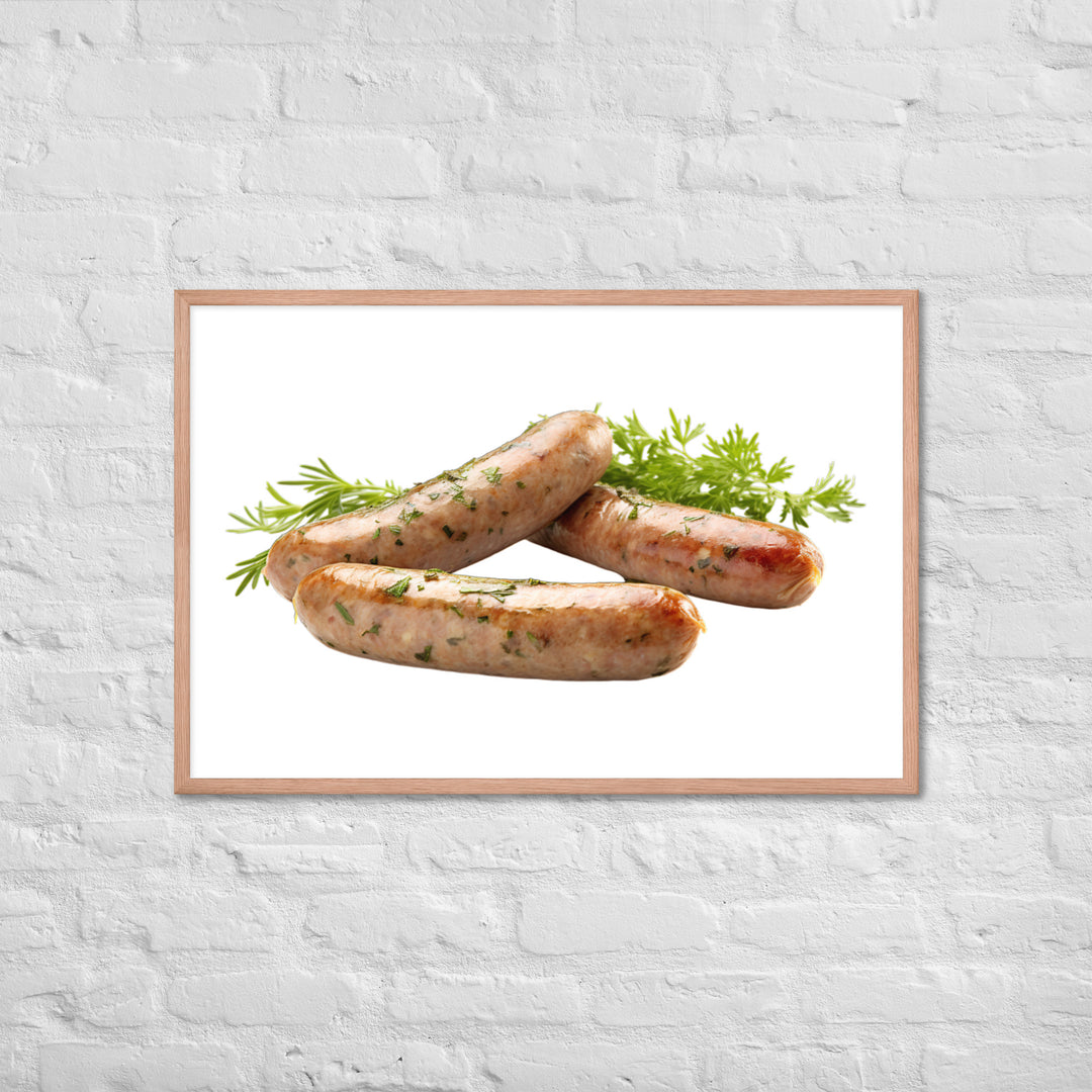 Herbed Chicken Sausage Framed poster 🤤 from Yumify.AI