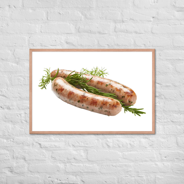 Herbed Chicken Sausage Framed poster 🤤 from Yumify.AI