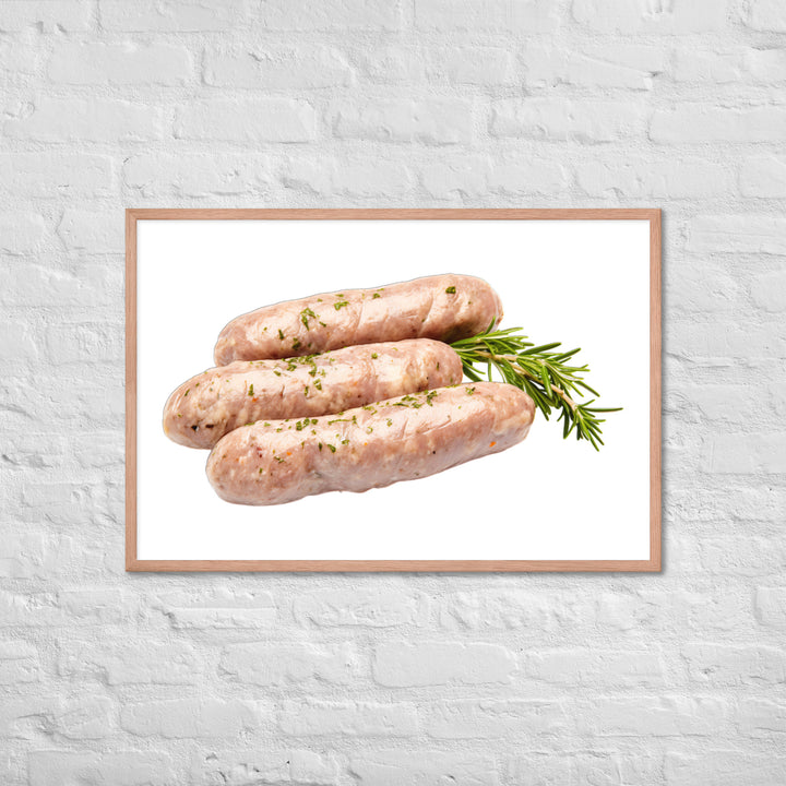 Herbed Chicken Sausage Framed poster 🤤 from Yumify.AI