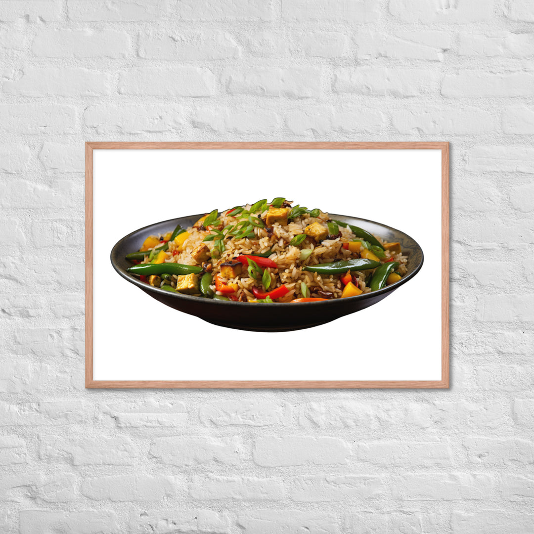 Vegetable Fried Rice Framed poster 🤤 from Yumify.AI