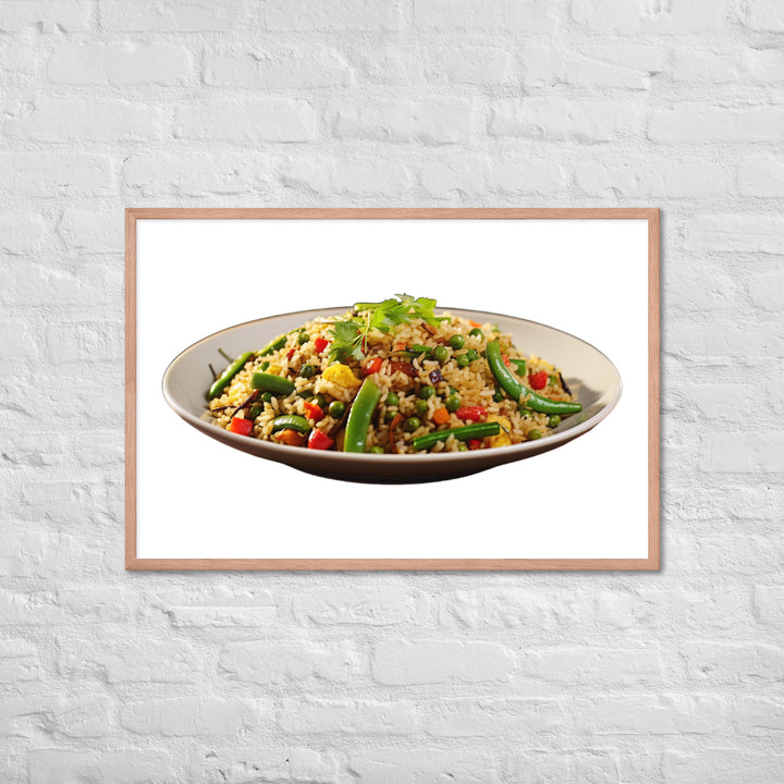 Vegetable Fried Rice Framed poster 🤤 from Yumify.AI