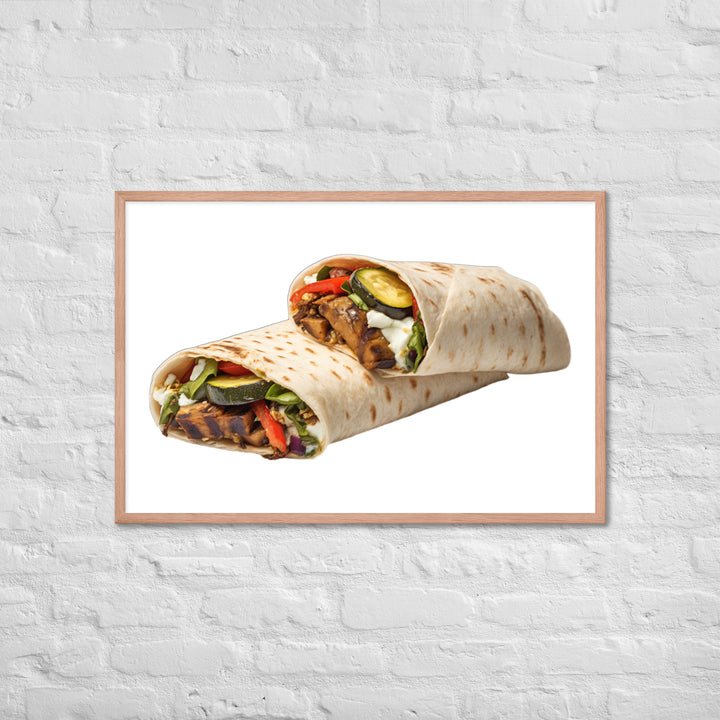 Vegetarian Shawarma Framed poster 🤤 from Yumify.AI