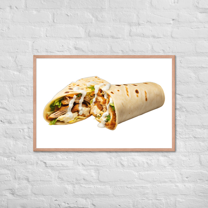 Spiced Chicken Shawarma Framed poster 🤤 from Yumify.AI