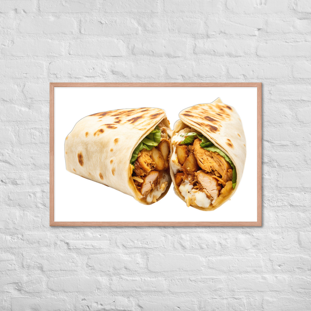 Spiced Chicken Shawarma Framed poster 🤤 from Yumify.AI