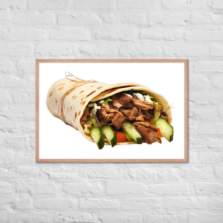 Mixed Meat Shawarma Framed poster 🤤 from Yumify.AI