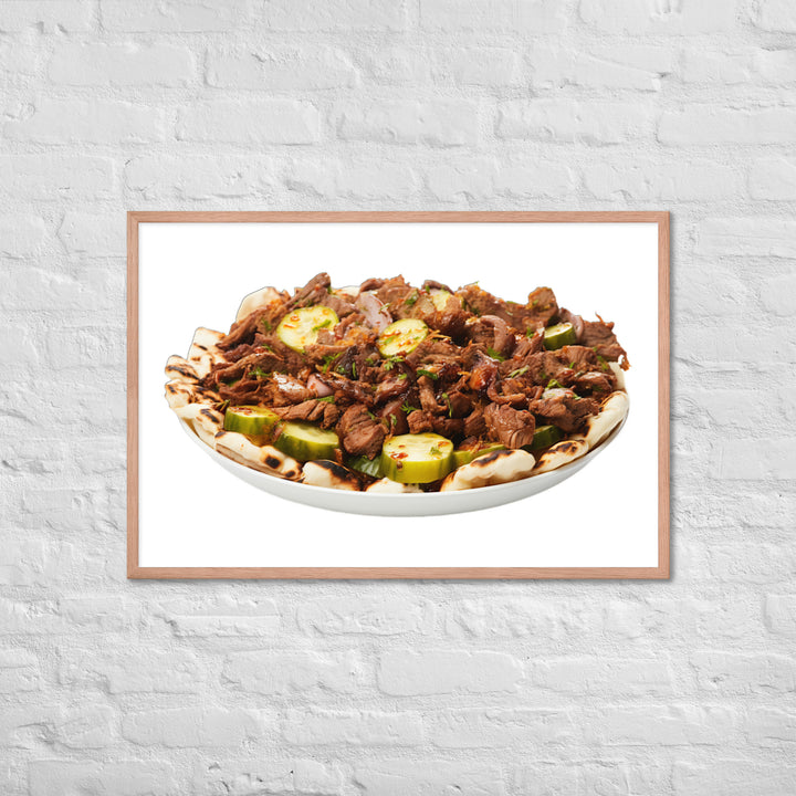 Mixed Meat Shawarma Framed poster 🤤 from Yumify.AI