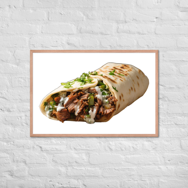 Lamb Shawarma Delight Framed poster 🤤 from Yumify.AI