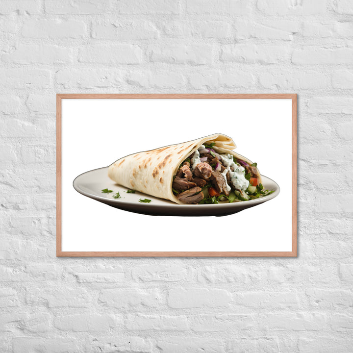 Lamb Shawarma Delight Framed poster 🤤 from Yumify.AI