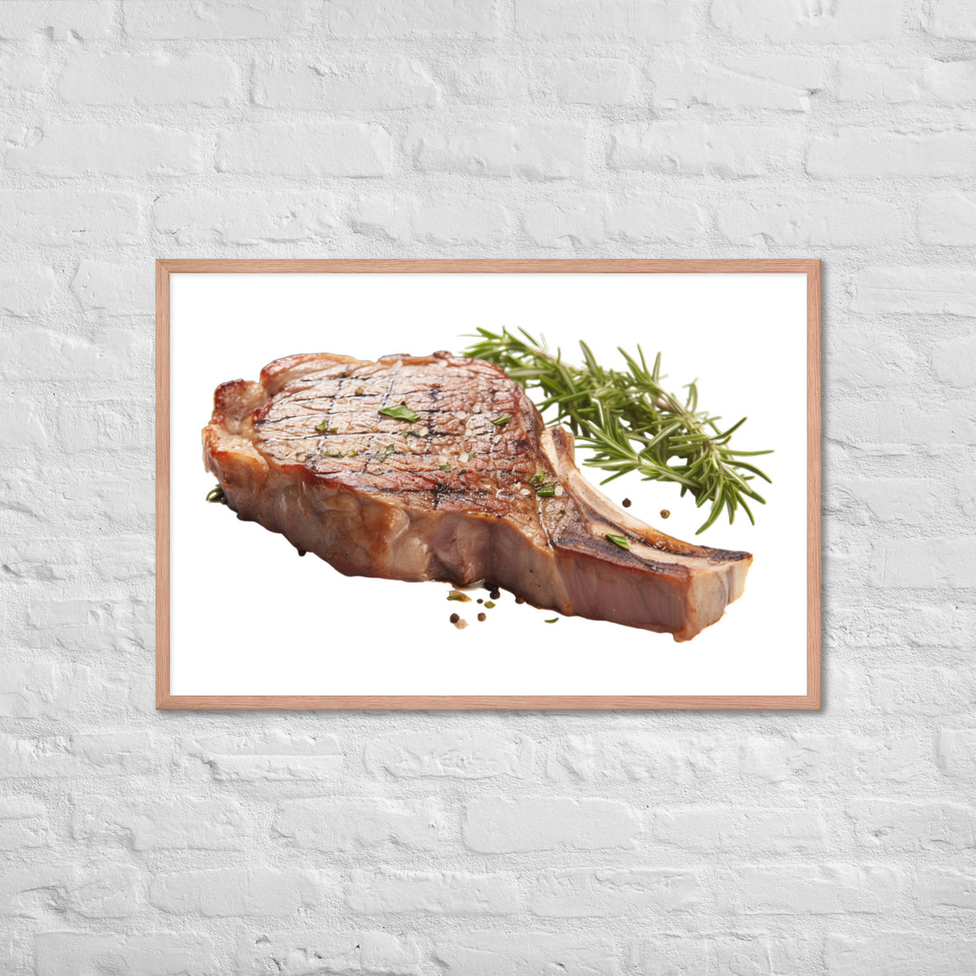 T Bone Steak with Herbs Framed poster 🤤 from Yumify.AI