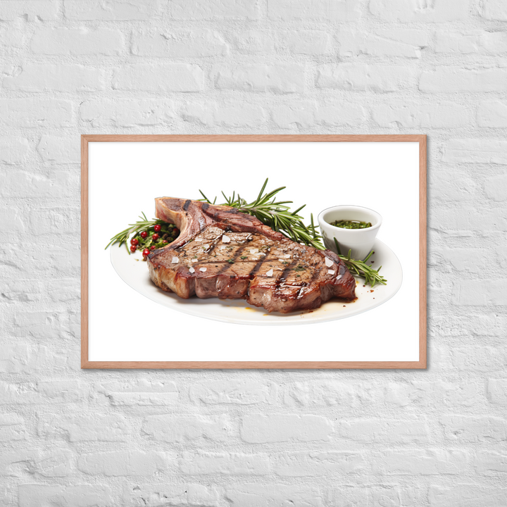 T Bone Steak with Herbs Framed poster 🤤 from Yumify.AI