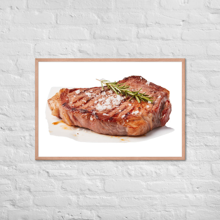 Sizzling Ribeye Steak Framed poster 🤤 from Yumify.AI