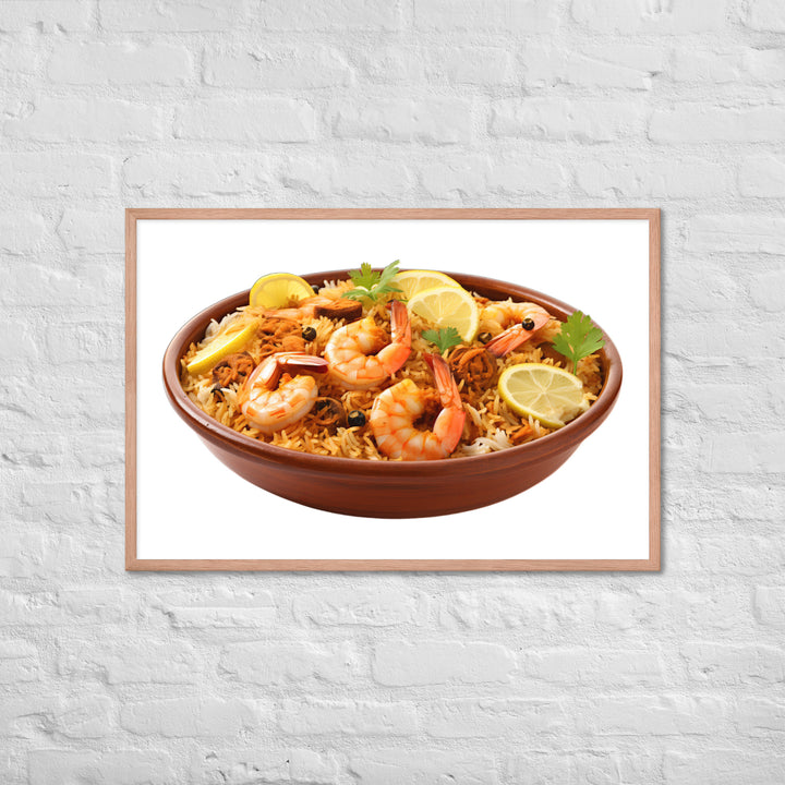 Prawn Biryani Seafood Delight Framed poster 🤤 from Yumify.AI