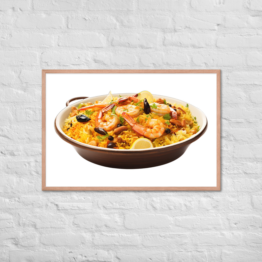 Prawn Biryani Seafood Delight Framed poster 🤤 from Yumify.AI