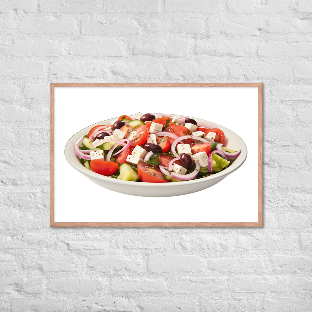 Greek Salad Delight Framed poster 🤤 from Yumify.AI