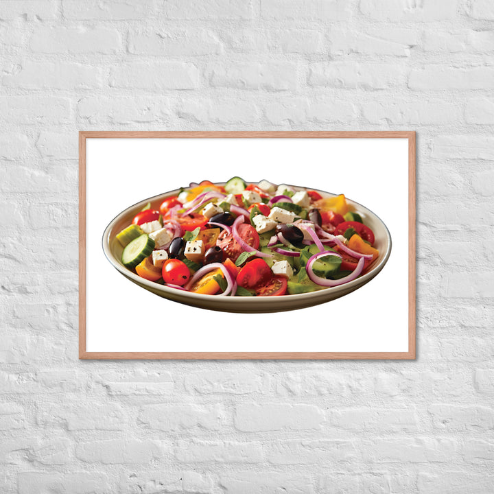 Greek Salad Delight Framed poster 🤤 from Yumify.AI