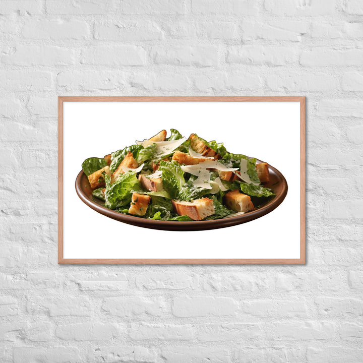 Fresh Caesar Salad Framed poster 🤤 from Yumify.AI