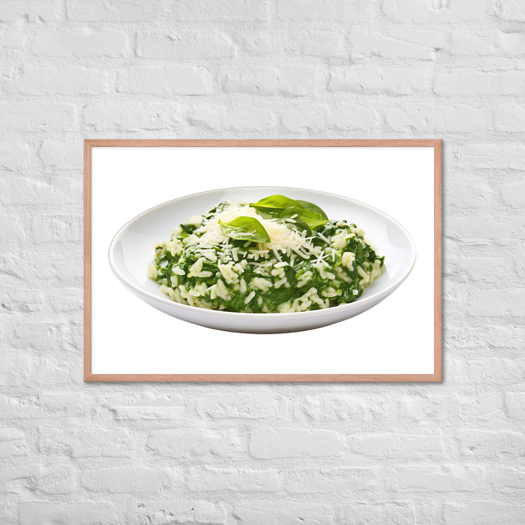 Spinach and Parmesan Risotto Framed poster 🤤 from Yumify.AI