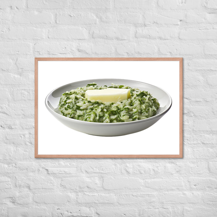 Spinach and Parmesan Risotto Framed poster 🤤 from Yumify.AI