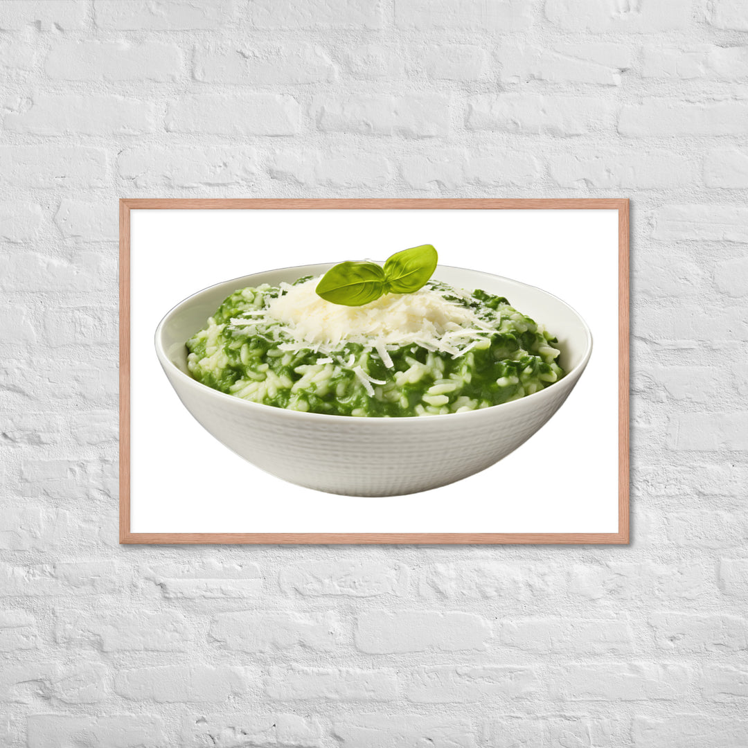 Spinach and Parmesan Risotto Framed poster 🤤 from Yumify.AI