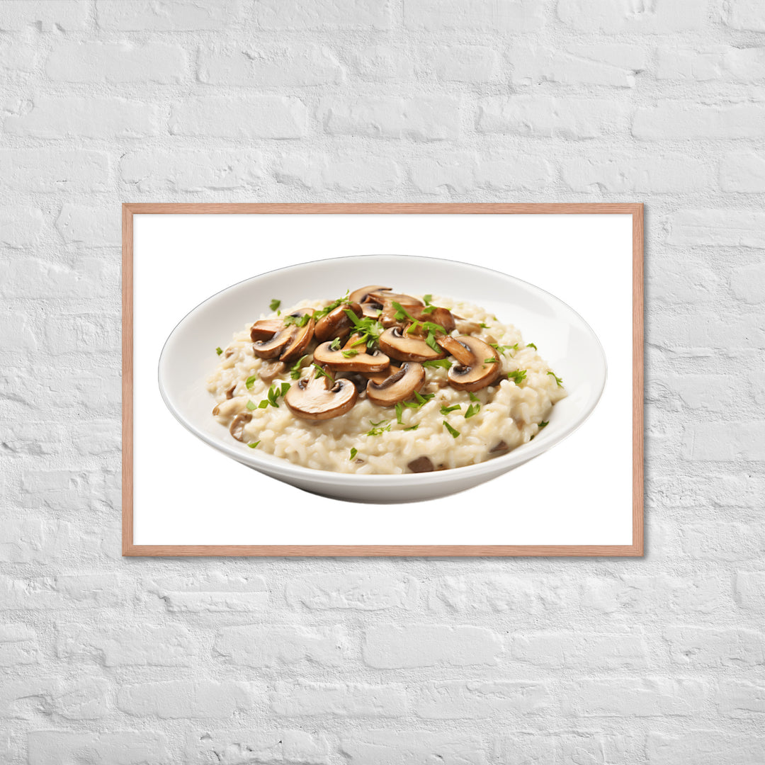 Creamy Mushroom Risotto Framed poster 🤤 from Yumify.AI