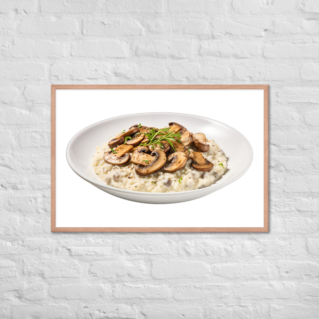 Creamy Mushroom Risotto Framed poster 🤤 from Yumify.AI