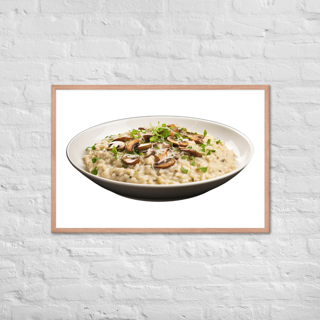 Creamy Mushroom Risotto Framed poster 🤤 from Yumify.AI