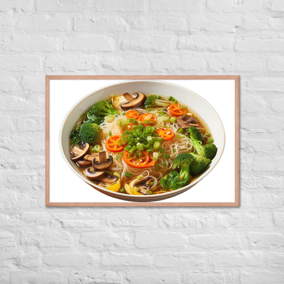 Vegetarian Ramen Delight Framed poster 🤤 from Yumify.AI