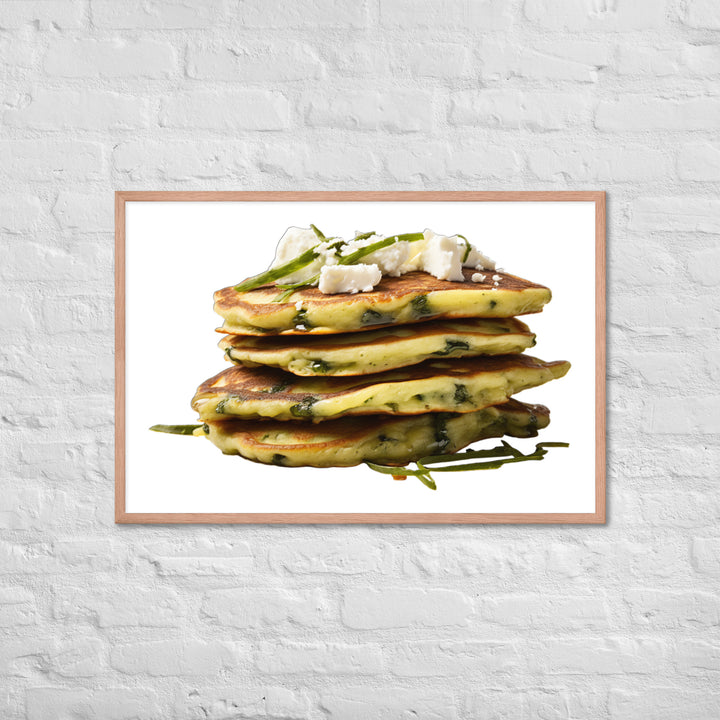 Savory Spinach Pancakes Framed poster 🤤 from Yumify.AI