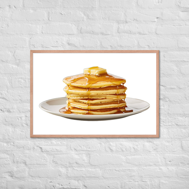 Fluffy Pancake Stack Framed poster 🤤 from Yumify.AI