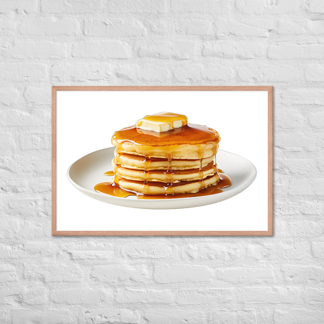 Fluffy Pancake Stack Framed poster 🤤 from Yumify.AI