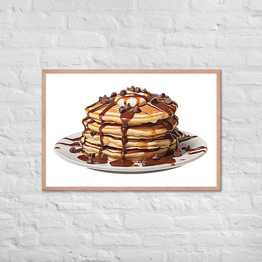 Chocolate Chip Pancakes Framed poster 🤤 from Yumify.AI