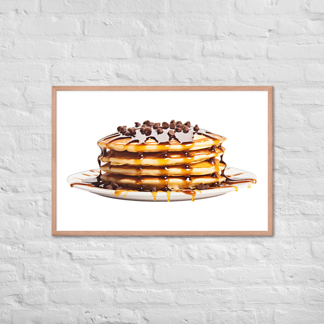 Chocolate Chip Pancakes Framed poster 🤤 from Yumify.AI