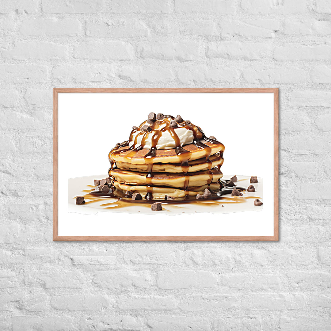 Chocolate Chip Pancakes Framed poster 🤤 from Yumify.AI