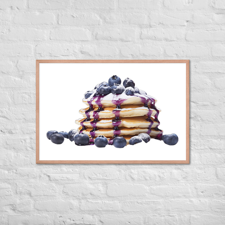 Blueberry Burst Pancakes Framed poster 🤤 from Yumify.AI