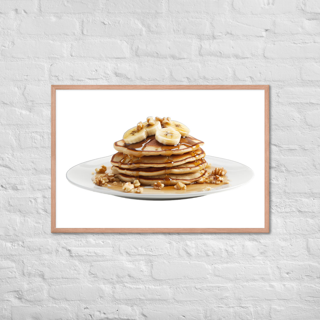 Banana Walnut Pancakes Framed poster 🤤 from Yumify.AI