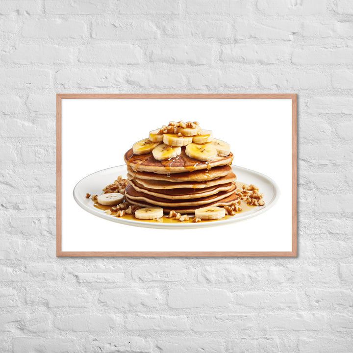 Banana Walnut Pancakes Framed poster 🤤 from Yumify.AI