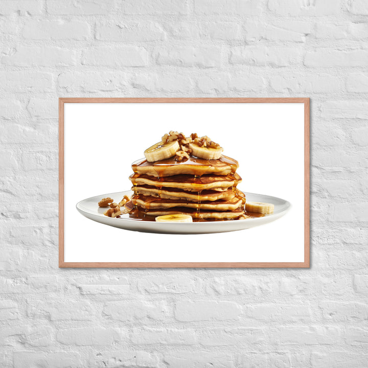 Banana Walnut Pancakes Framed poster 🤤 from Yumify.AI