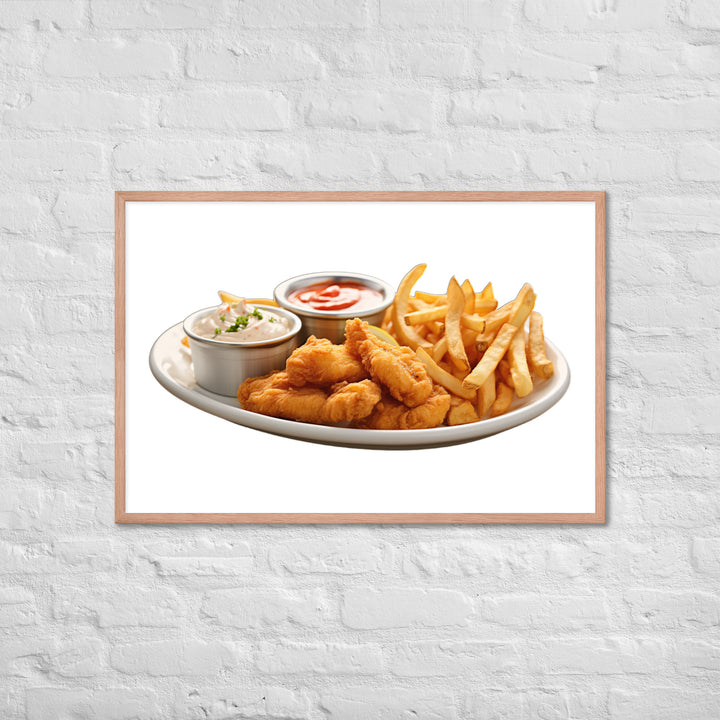 Spicy Cajun Fish and Chips Framed poster 🤤 from Yumify.AI