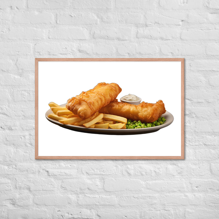 Beer Battered Fish and Chips Framed poster 🤤 from Yumify.AI