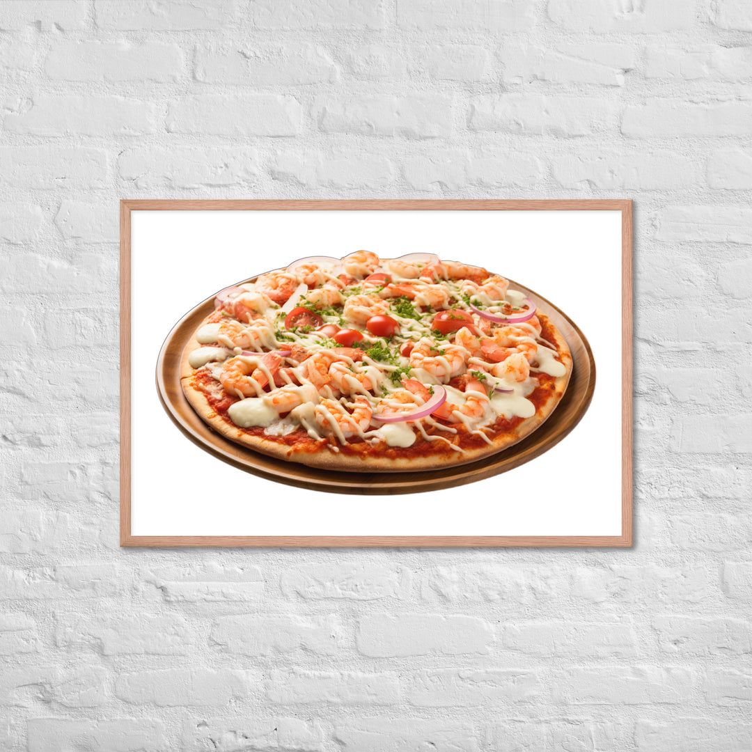 Seafood Supreme Pizza Framed poster 🤤 from Yumify.AI