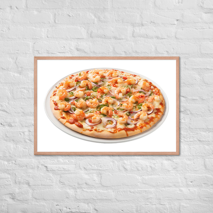 Seafood Supreme Pizza Framed poster 🤤 from Yumify.AI