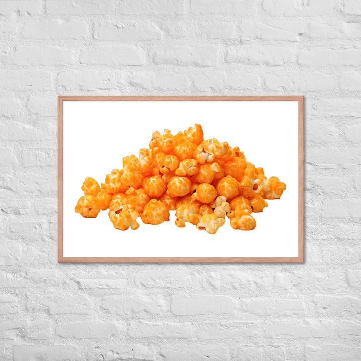 Spicy Cheese Popcorn Framed poster 🤤 from Yumify.AI