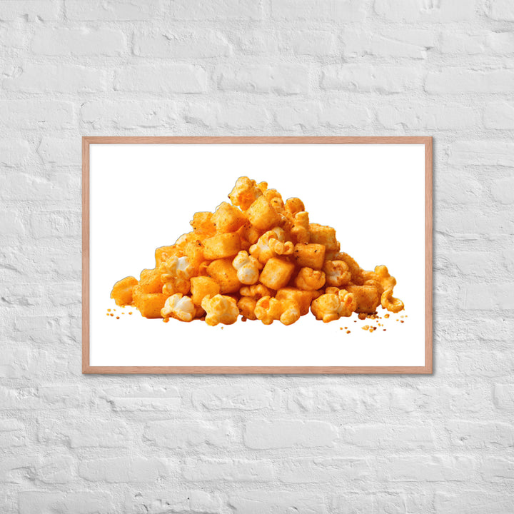 Spicy Cheese Popcorn Framed poster 🤤 from Yumify.AI