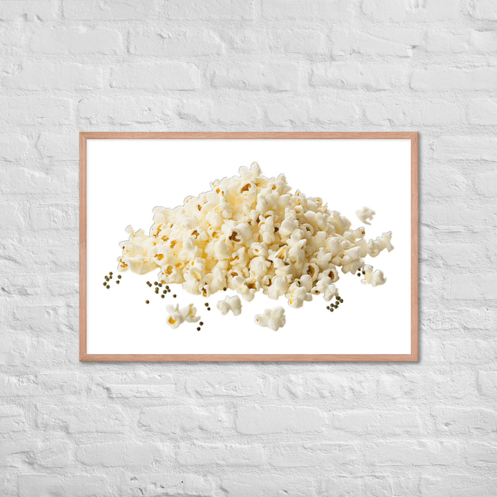 Sea Salt and Olive Oil Popcorn Framed poster 🤤 from Yumify.AI