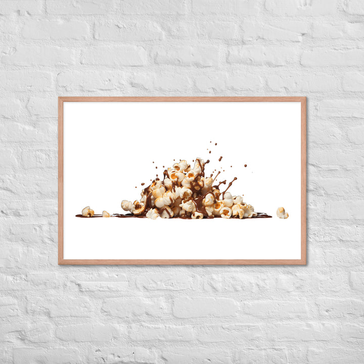 Chocolate Drizzle Popcorn Framed poster 🤤 from Yumify.AI