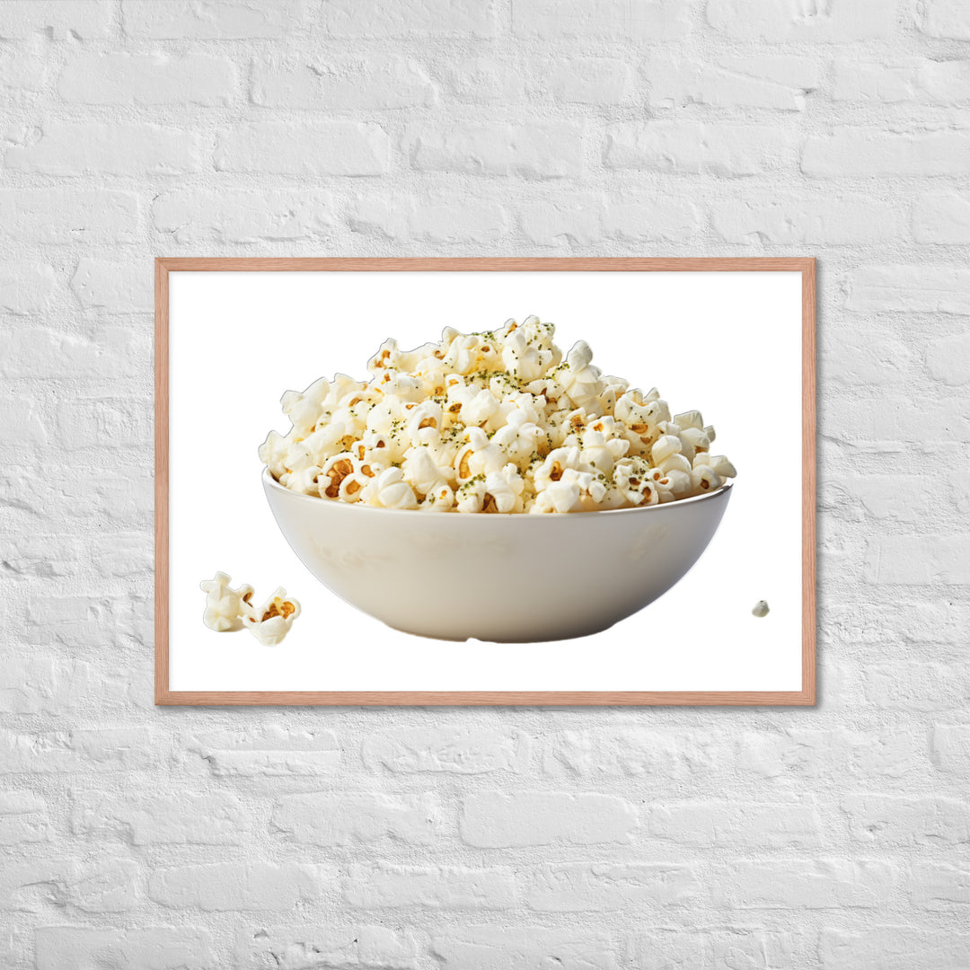 Sea Salt and Olive Oil Popcorn Framed poster 🤤 from Yumify.AI